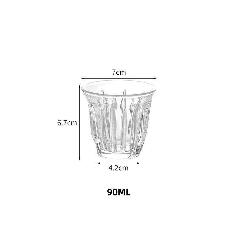 90/130/160/200ML Clear Glass Coffee Cup Heat-resistant Wedding Party Cocktail Beer Cup Breakfast Milk Cappuccino Latté Glass Cup