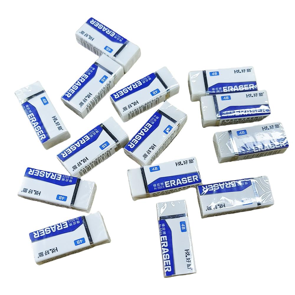 Non-Toxic 24Pcs Low Dust 4B Eraser Clean Residue Free Children Student Stationery Boxed Primary School Writing Supplies