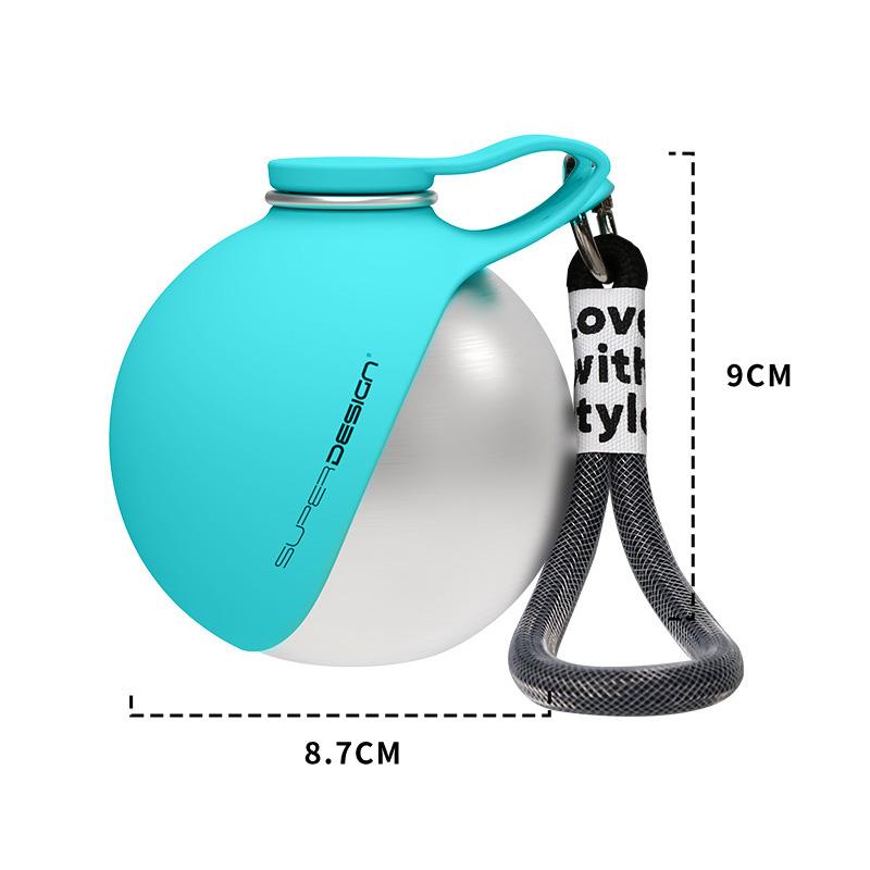 2-in-1 Portable Dog Water Bottle for Small Dogs Leak-Proof Travel Water Bottle Pet Travel Water Dispenser Stainless Steel Bottle