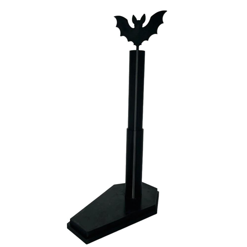 Vertical Halloween Towel Holder Wooden Countertop Bat Tissue Stand Lightweight Freestanding Spider Web Paper Rack Party