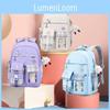 Stylish Unisex Nylon Backpack With Letter Pattern Ideal For School And Outdoor Activities