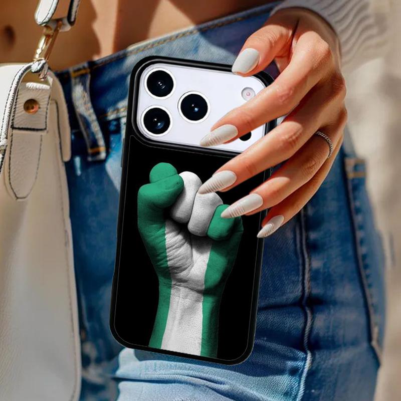 

Nigeria Flag soft Phone Case For iPhone 17 Air 14 15 13 12 Max Cover For Apple 16e 11 Pro Max Plus Coque iPhone 12pro max