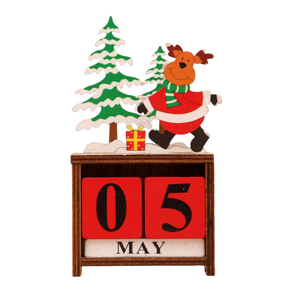 Christmas Advent Calendar, Wooden Desktop Advent Calendar, Holiday Decoration, Desktop Christmas Party Gift, Suitable For Home Mantels And Bookshelves