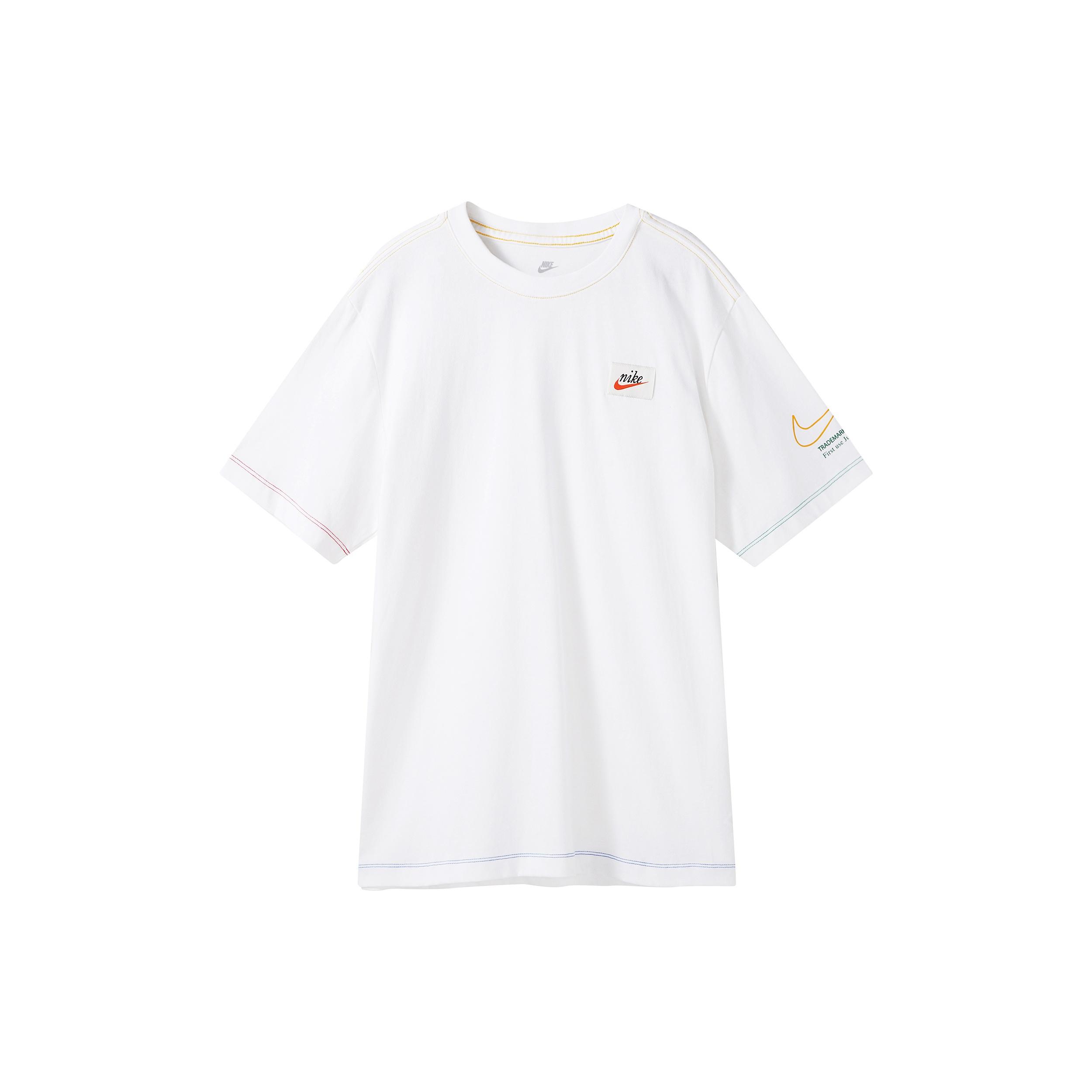 Men s Nike Nsw Tee Swoosh 50 Lbr Casual Sports Breathable Printing Short Sleeve White T-Shirt DJ1394-100 S
