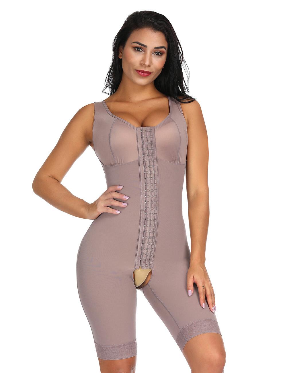 

Colombianas Fajas Powernet Girdle Verox Three Hooks At Front Bra In Lycralong Thigh Slimming Woman Reducing Girdles Colombianas 3XL коричневый