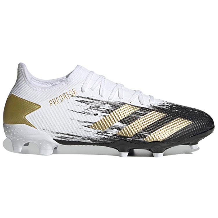 Adidas Predator Mutator 20.3 Low FG White Gold Metallic Men Sneakers Cloud-White Core-Black FW9197