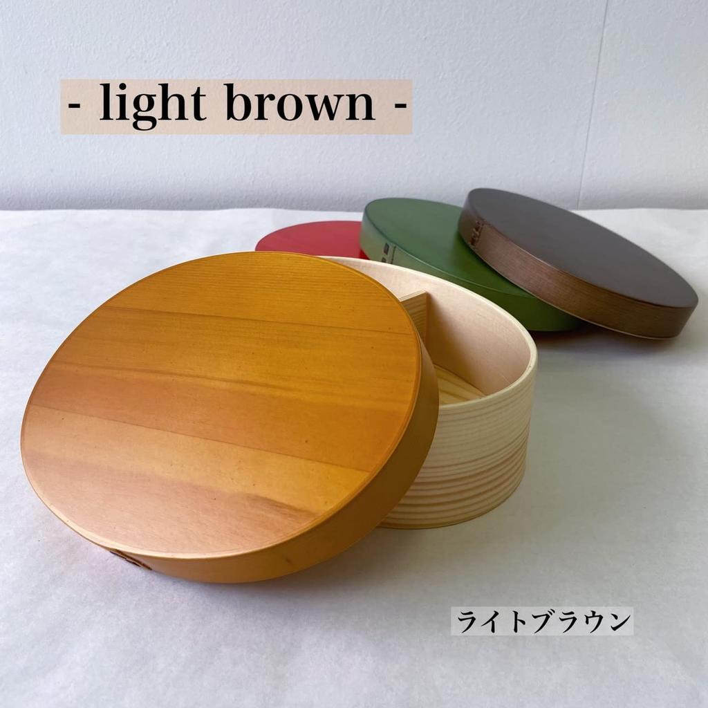 Yamaya Lacquerware - Japanese-Made Bento Box, Kishu Lacquer, 700ml, Light Brown