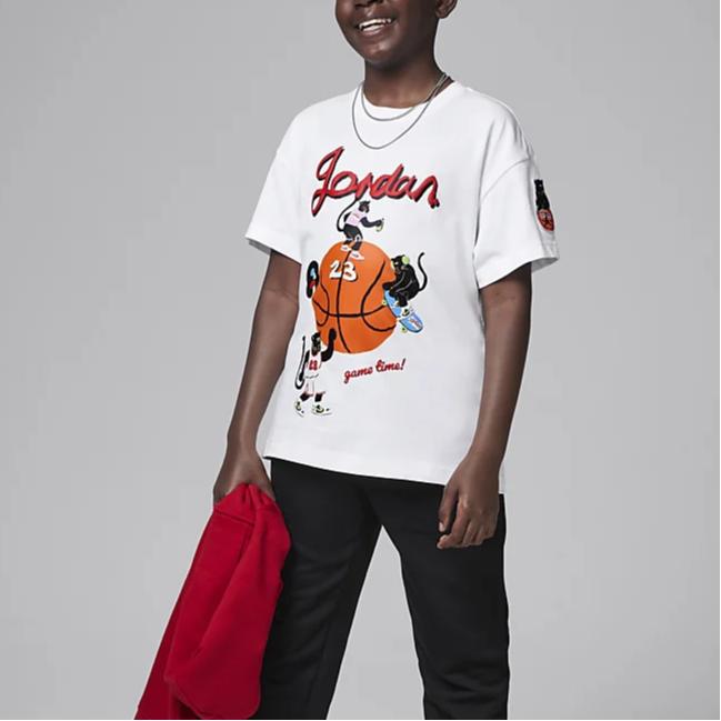 Jordan Apparel T Shirt White Teenagers HQ7122-100