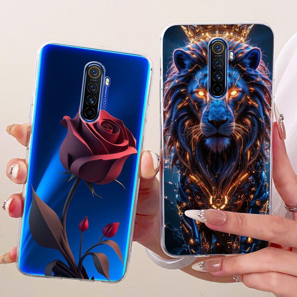 Clear For Realme X2Pro RMX1931 Casing For Realme X2 Pro Case Luxury Fashion Butterfly Funny Cute Painted Cover