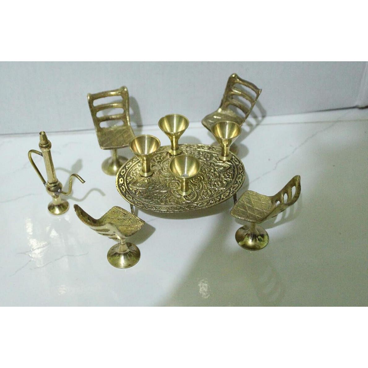 @ Indian Traditional Brass Kitchen Toy Golden Color Set For Kids UKR1341_60%OFF