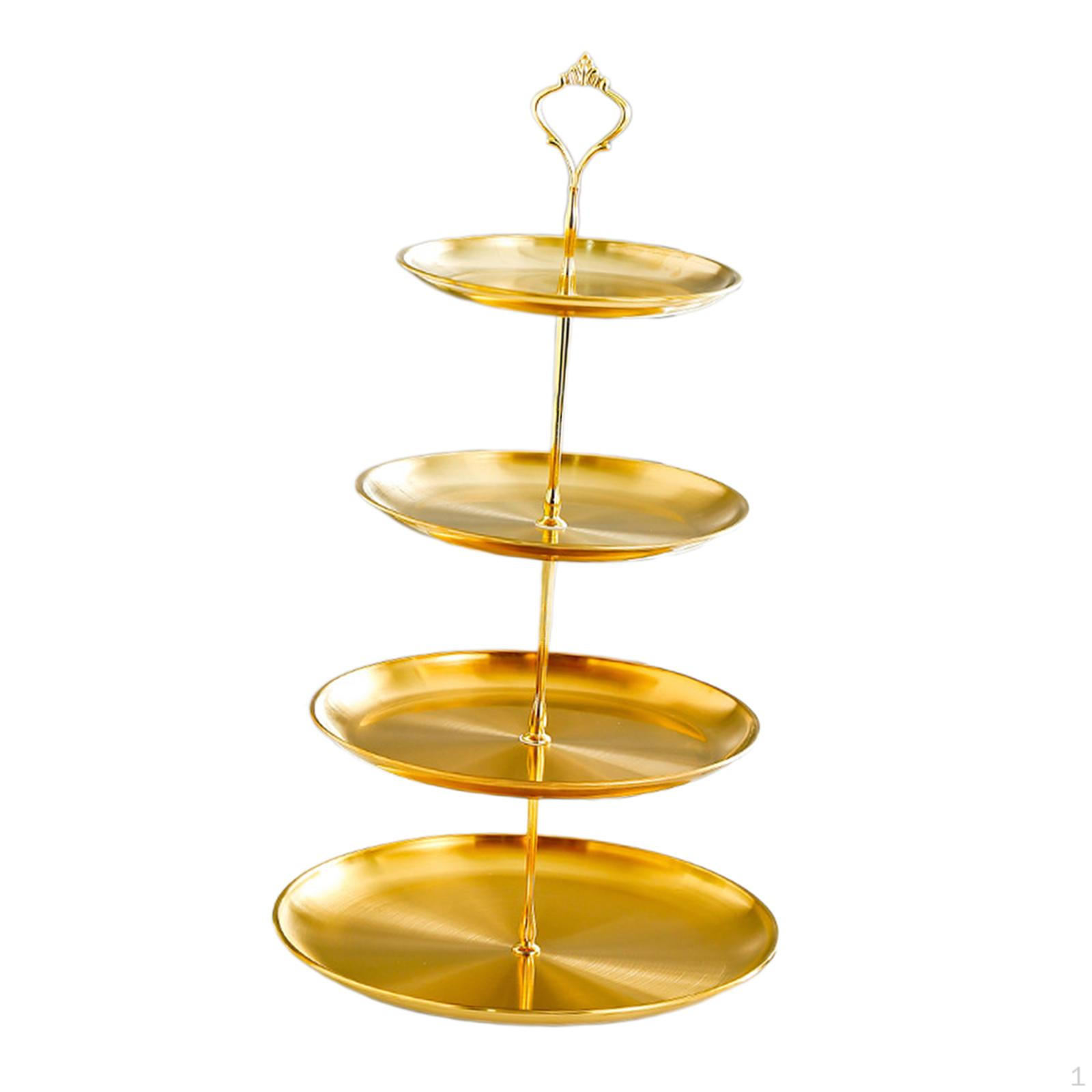 

Подставка для торта Десерты Кексы Элегантная фруктовая тарелка Кекс Еда Сервер 4 Tier