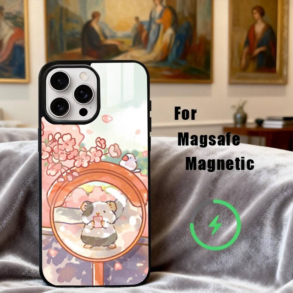 C-Cute-E C-Cartoon-N H-Hamster  Phone Case For iPhone17,16,15,14,13,12,11 Plus,Pro Max Magnetic For Magsafe Wireless Charging