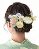 Mi&kala Hair Ornament for Yukata, Kimono, and Traditional Japanese Clothing - Artificial Flower Hair Accessory for Fireworks Festivals, New Year's,