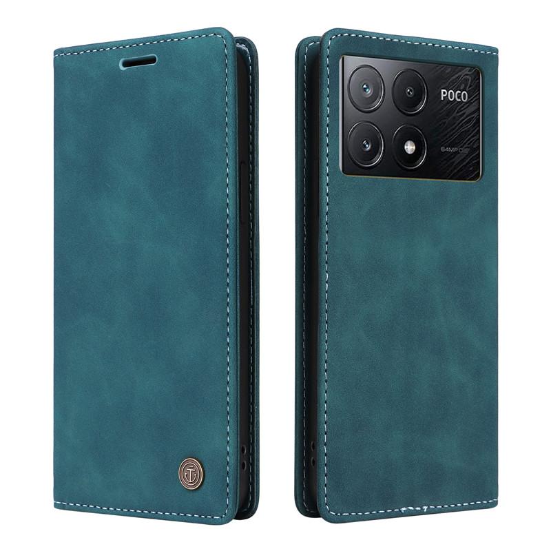 Wallet Flip Case On For Xiaomi Poco M6 X6 C65 PocoM6 Pro 4G M6Pro 5G Cover Cases Magnetic Leather Stand Phone Protective Bags