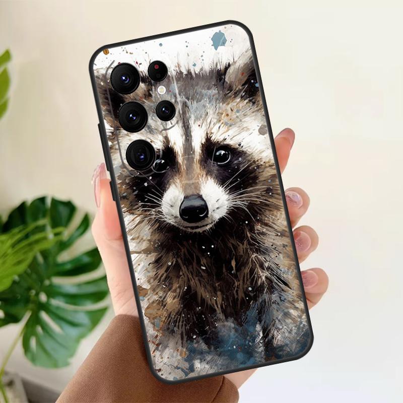 

Raccoon Animal Soft Case For Samsung Galaxy S21 S22 S23 S24 S25 Ultra S9 S10 Plus S20 FE S24 FE Phone Cover Galaxy S9