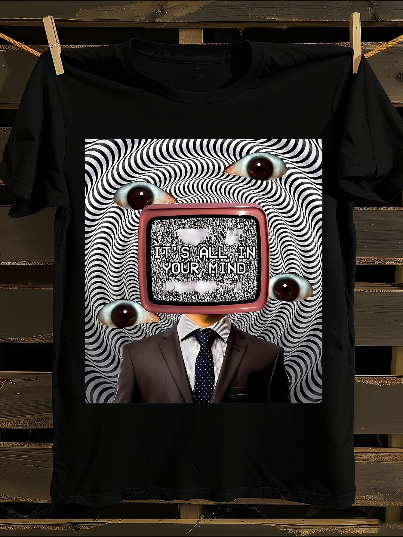 Optical Illusion Aesthetic Weird Eyes Tshirt XXXXL