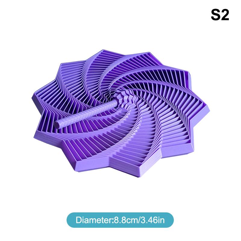 3D Printed Expanded Sensory Fidget Star Star Shaped Fidget Toys With Handles Decompression Toys Stress Relief Whirling Spiral