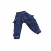 OB11 Doll Cargo Pants Side Pockets 1/12 BJD Trousers Elastic Waist Miniature Pocket for