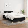 VidaXL Lit à sommier tapissier avec matelas Noir 120x200 cm Tissu - Modèle 3140923