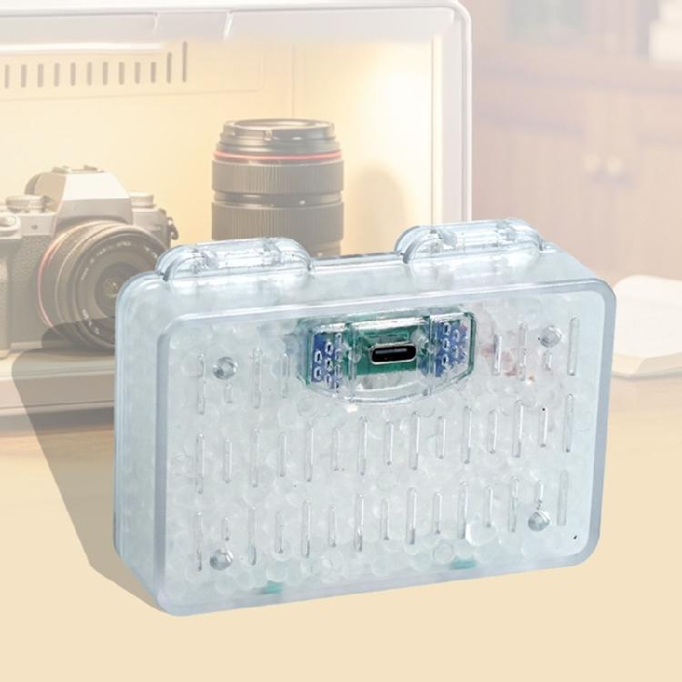 Fotoausrüstung Feuchtigkeitskontrolle Trockenmittel-Box, Tragbares wiederaufladbares Entfeuchter-Zubehör für Kamera-Trockenschrank, Elektronik und empfindliche Ausrüstung