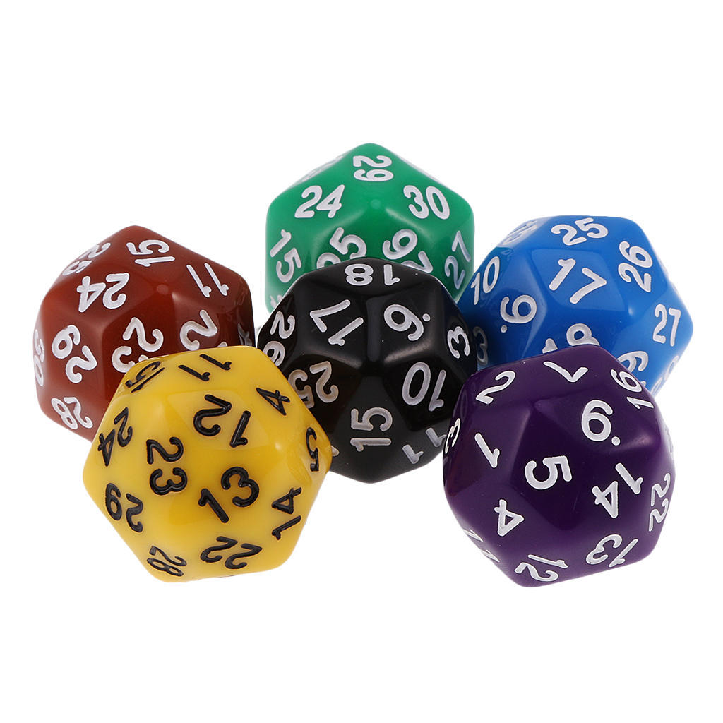 MagiDeal 6 stücke 24 /30 Seitige Würfel D24 D30 Würfel für D & D TRPG Familie Party Brettspiel Spielzeug