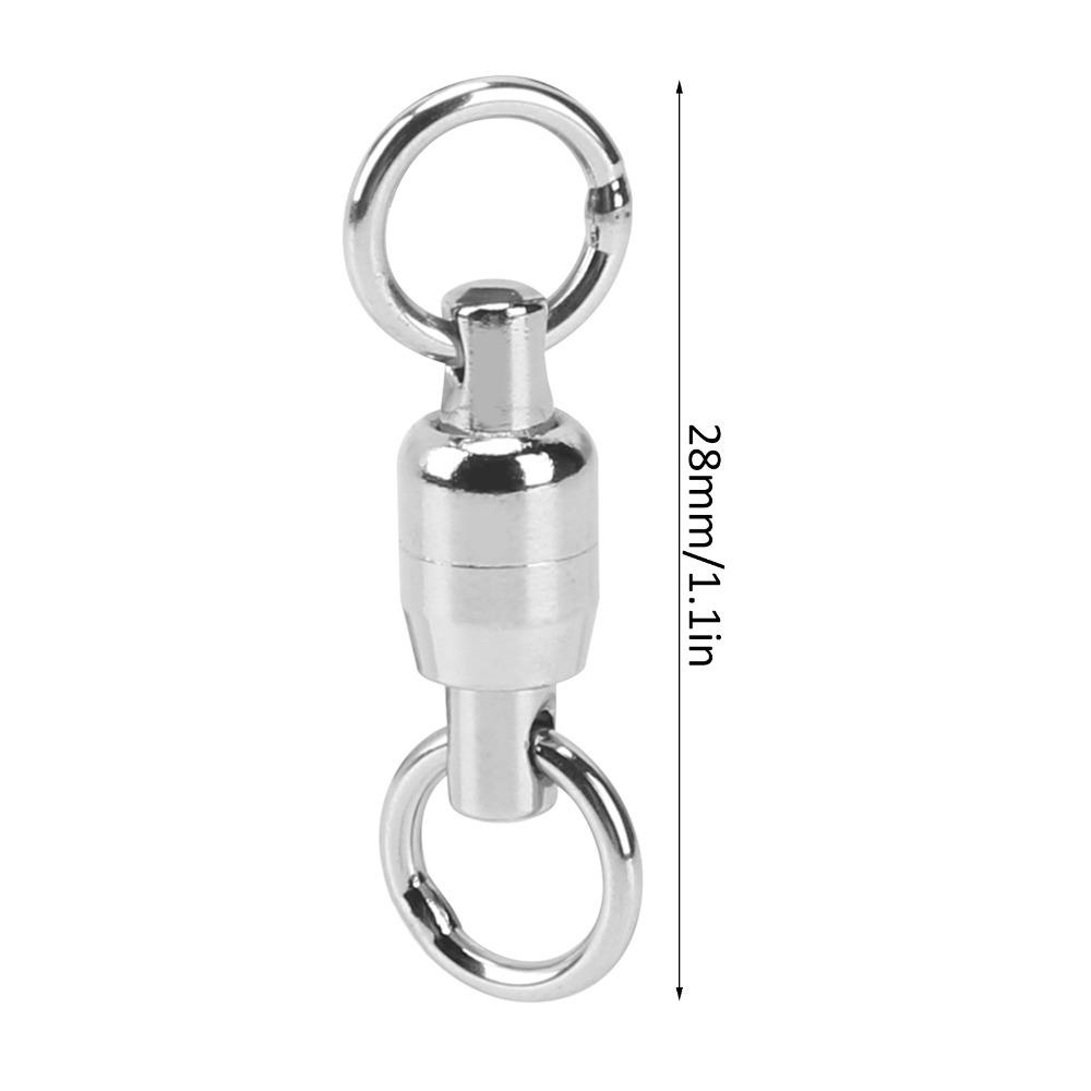 20PCS Flexible Rotation Fishing Rolling Connector Rolling Swivel Connector Fishing Hook Connector,