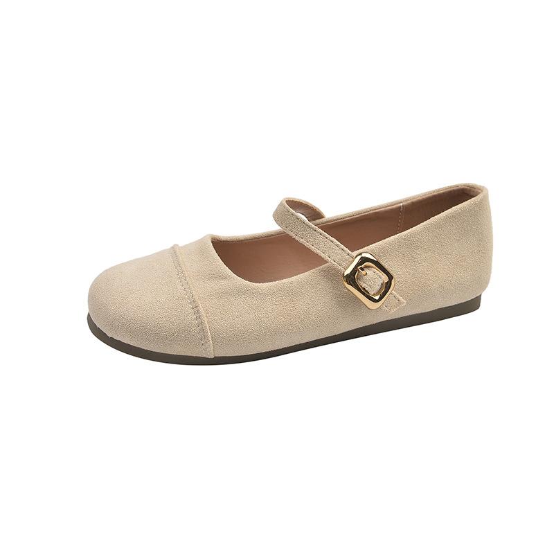 French shallow single shoes female 2025 spring and autumn new fairy with skirt Mary Jane women's shoes flat-soled soft-soled beanie shoes