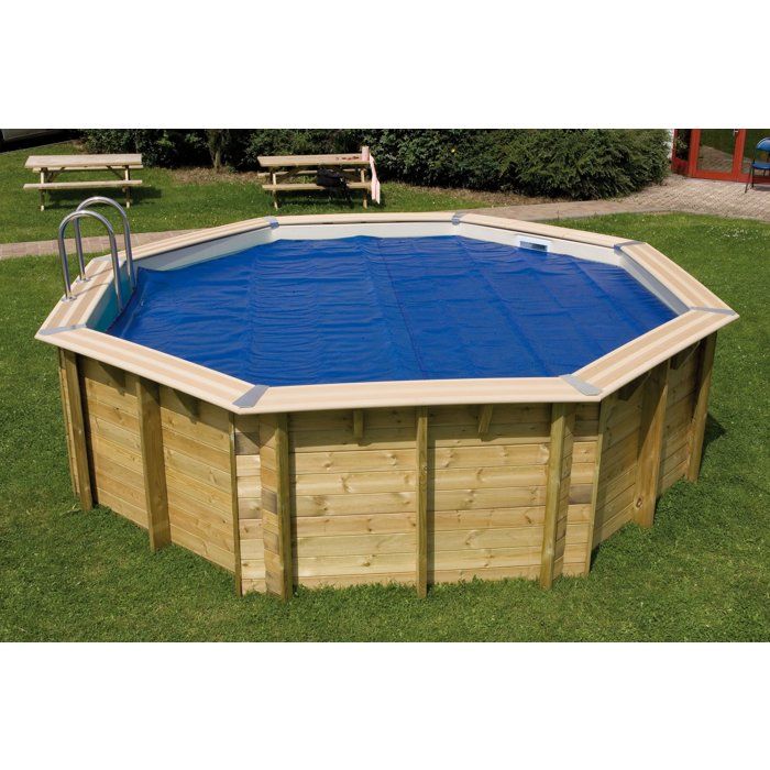 Bâche à bulles - UBBINK - Pour piscine bois ubbink - 400 x 750 cm - Matière polyéthylène - Bleu