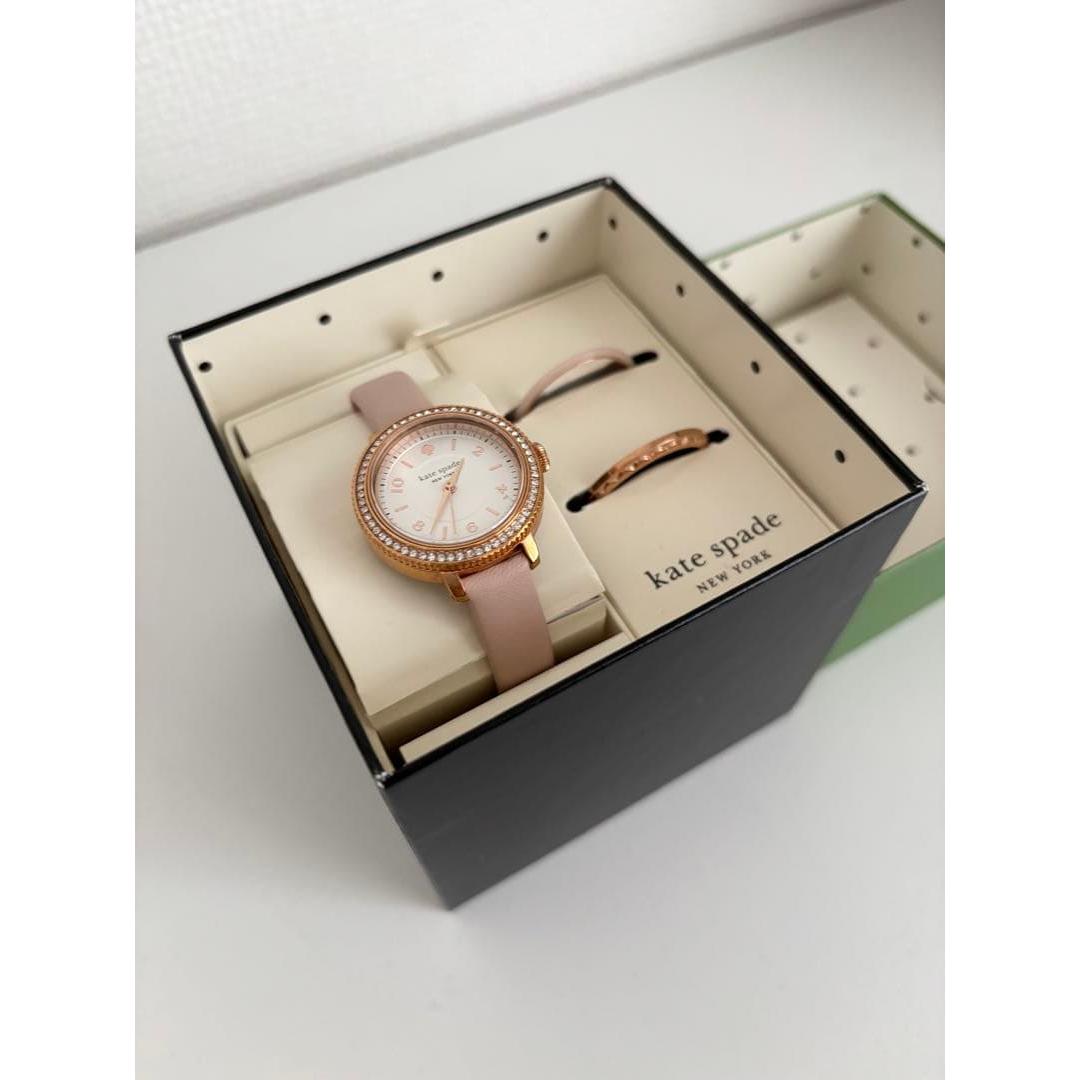 Used Kate spade MORNINGSIDE pink leather watch wristwatch