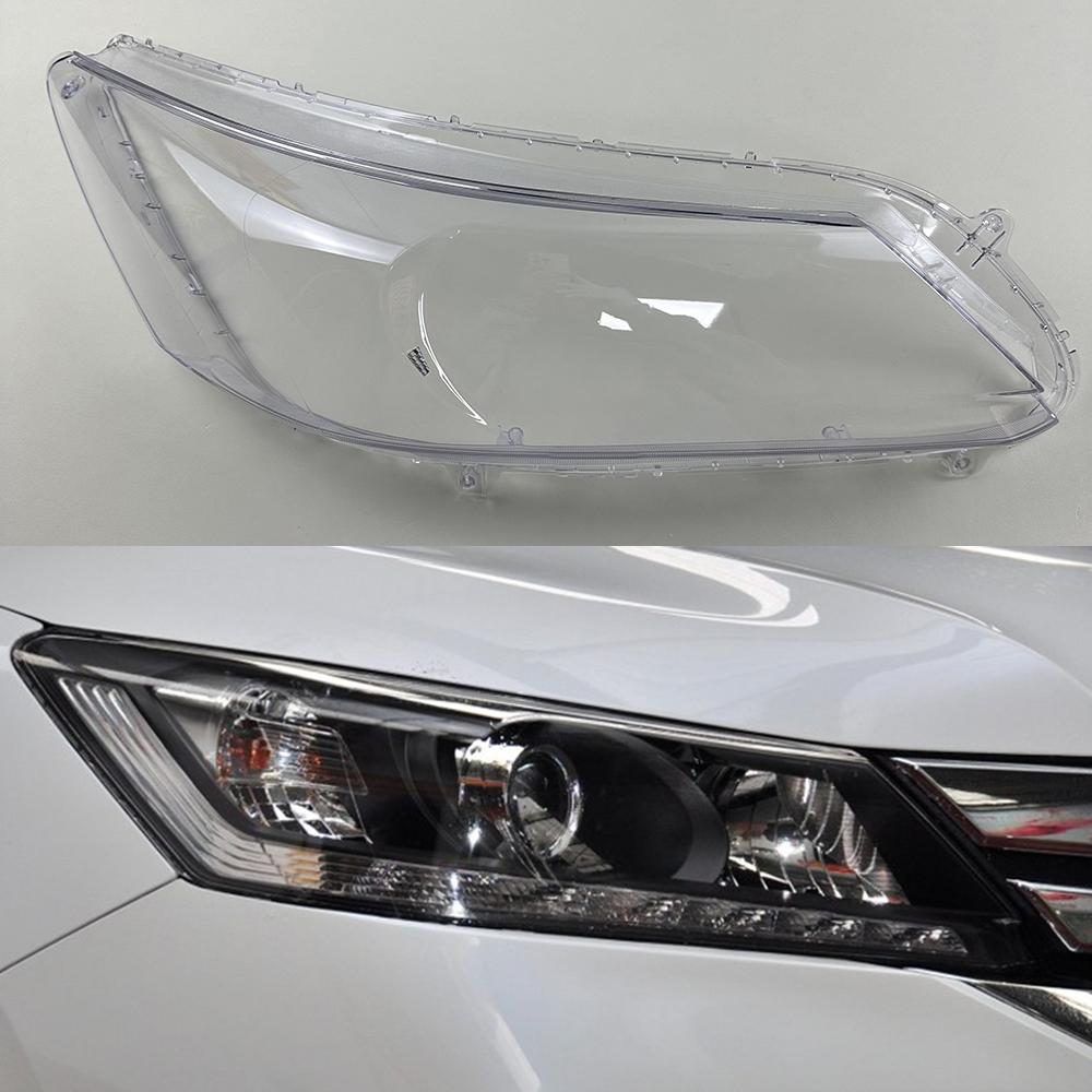 For Honda Accord 9th Gen 2014 2015 Transparent Lampshade Lamp Shade Front Headlamp Shell Headlight Cover Lens Plexiglass