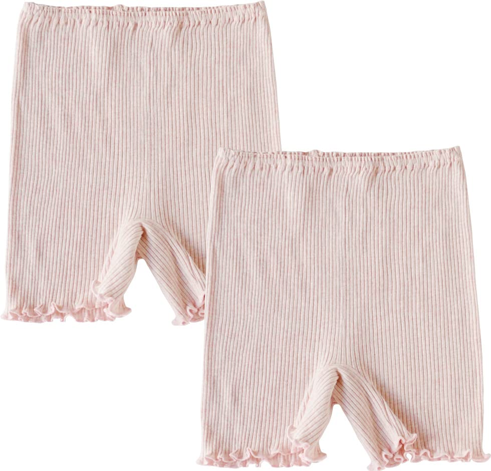 

Tenimuho Organic Cotton Ribbed Pink Shorts, 2-Pack,
