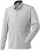 NaviDry Long Sleeve Polo Size Silver Button-Down Shirt, L, (04), F2JA2185, Moisture-Wicking, Quick-Drying