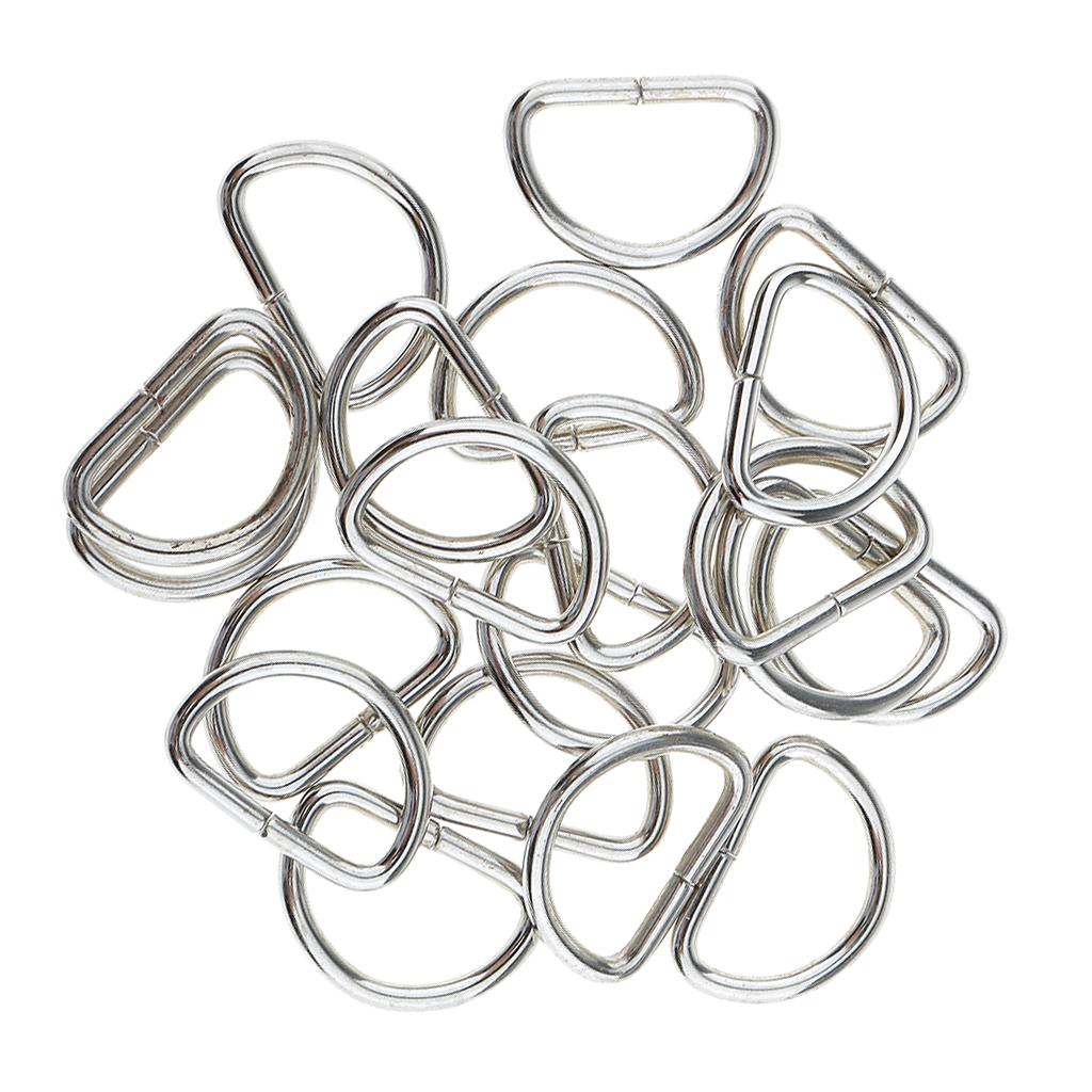 Alloy Dee Rings D Shaped Buckle Craft Supplies DIY Accessories for Belts Bags and Leather Harness Projects
