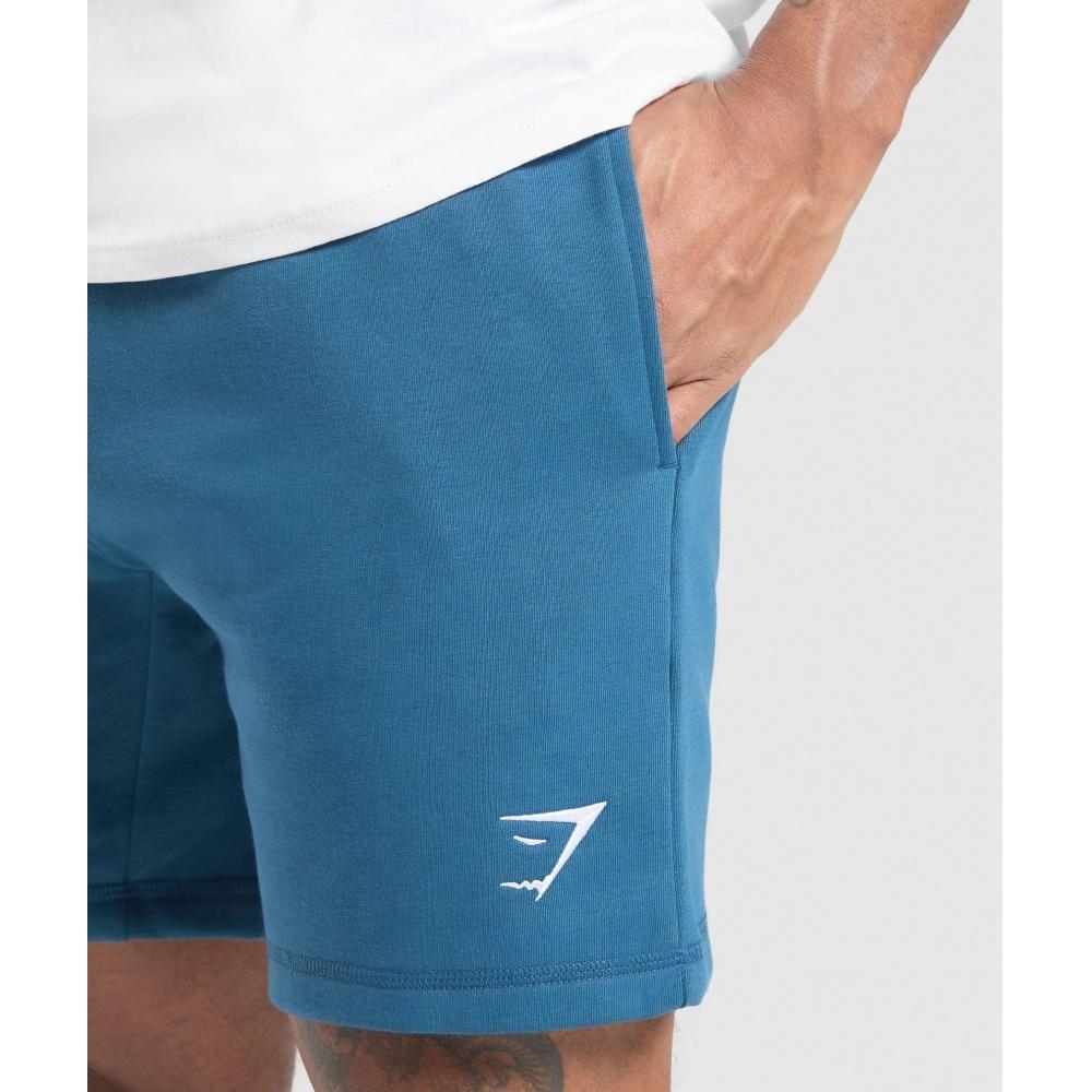 Gymshark Crest 7  Shorts Success Blue A2a1s Udbq