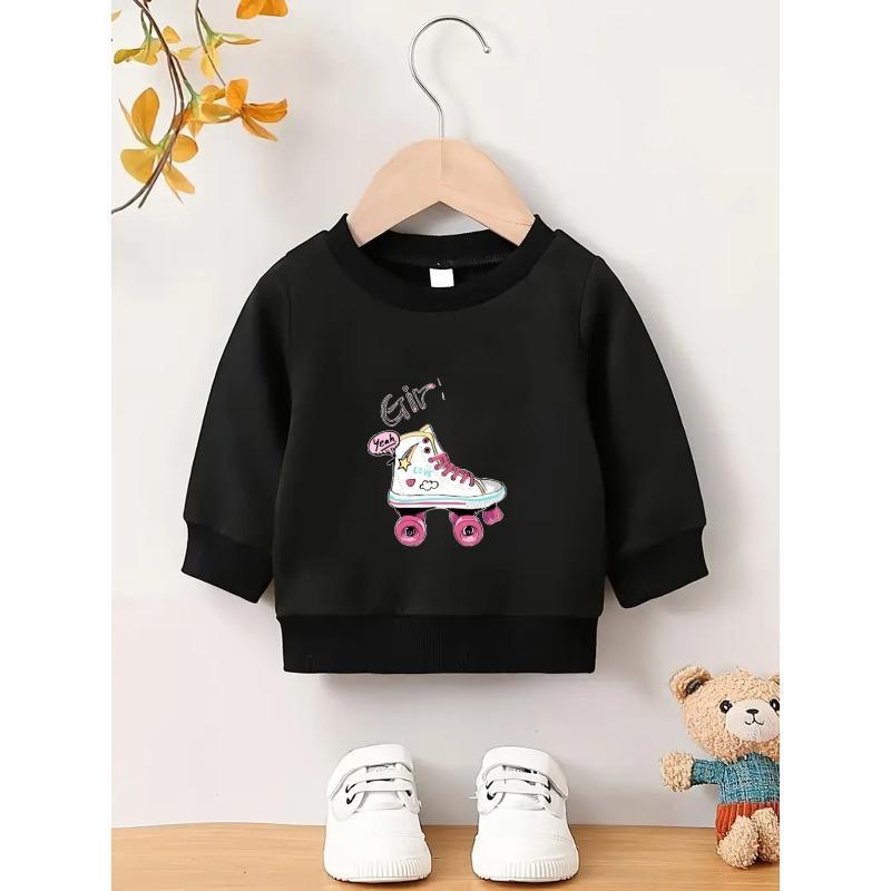 Unique And Stylish Print Pattern, Comfortable And Easy Spring And Autumn Lightweight Sweatshirt for Baby Girls with a