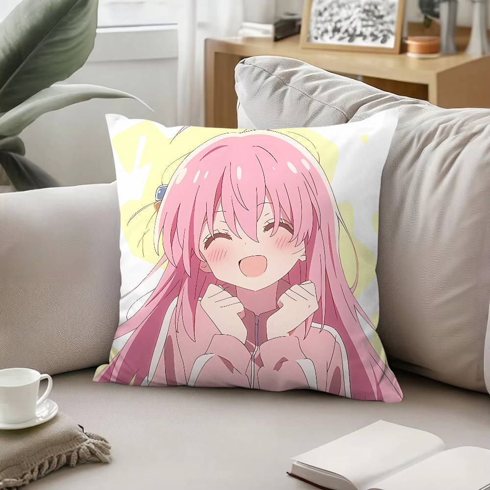 Anime B-BOCCHI THE ROCK-s Throw Pillow Covers Pattern Cushion Cover Suitable For Sofa Bedroom Car Pillow Cover