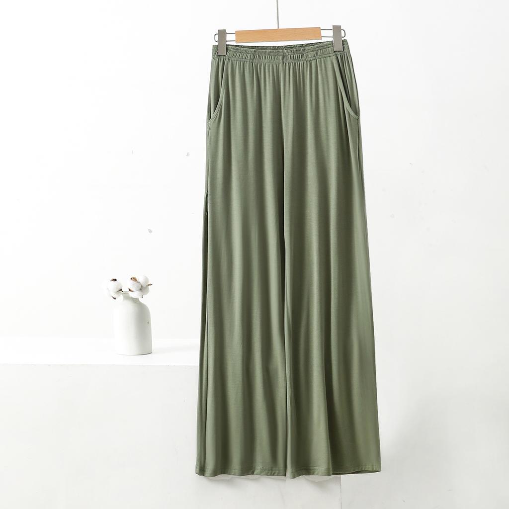 Spring Summer Autumn Solid Colour 8XL Straight Pants with Pockets Elastic Waist Loose Trousers Casual Loose High Waist Trousers Casual Yoga Trousers