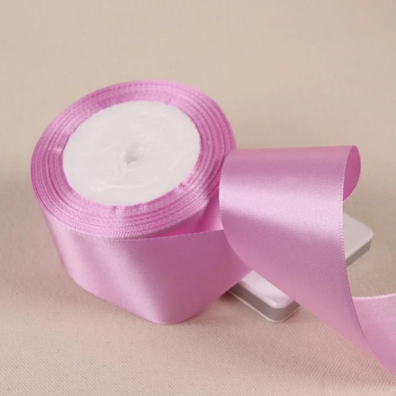 25Yards/Roll 6mm-50mm Ribbons DIY Bow Crafts Polyester Satin Ribbons Christmas Home Decor Accessories Tape Wedding Gift Wrapping