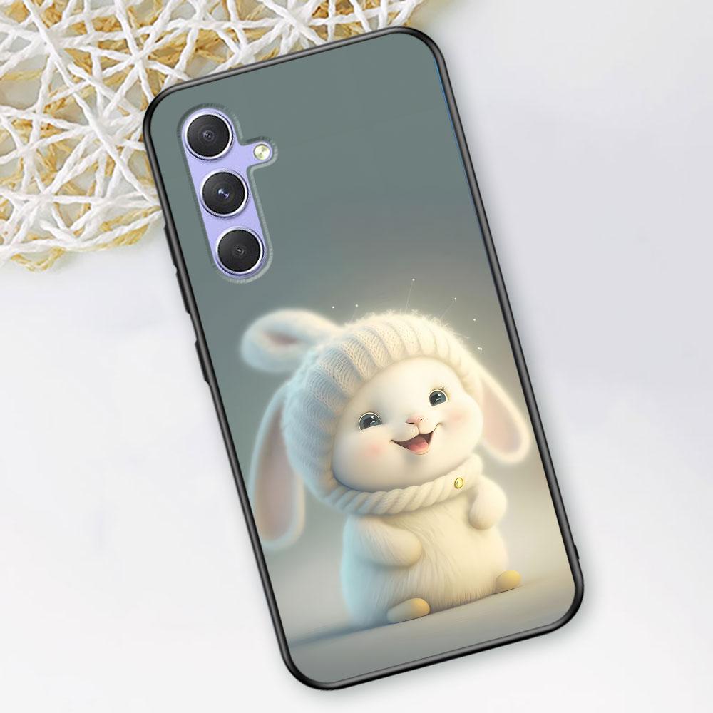 

Милый Кролик в Фиолетовой Шляпе Чехол для Samsung Galaxy A51 A53 A54 A31 A52 A12 A13 A21s A22 A32 A11 A22 A33 A41 ТПУ Чехол для Телефона Samsung A21