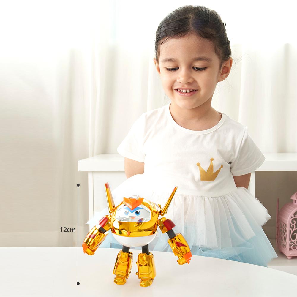 Super Wings 5 Inches Transforming Traver Transforms from Airplane To Robot In 10 Steps Deformation Action Figures Kid Toys Playsetss Gift Present