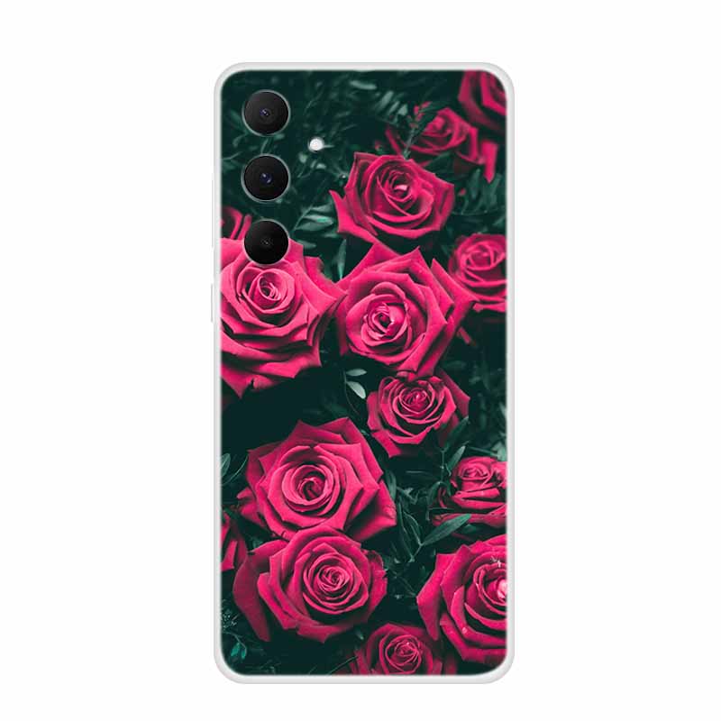 Colour Floral Phone Case for Samsung A05 A15 Clear Soft Case Silicone TPU Cover for Samsung Galaxy A25 A35 A55 Protective Funda