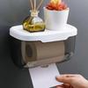 Organizer Na Papier Toaletowy Uchwyt Ścienny Z Półeczką Łazienkowy Metal