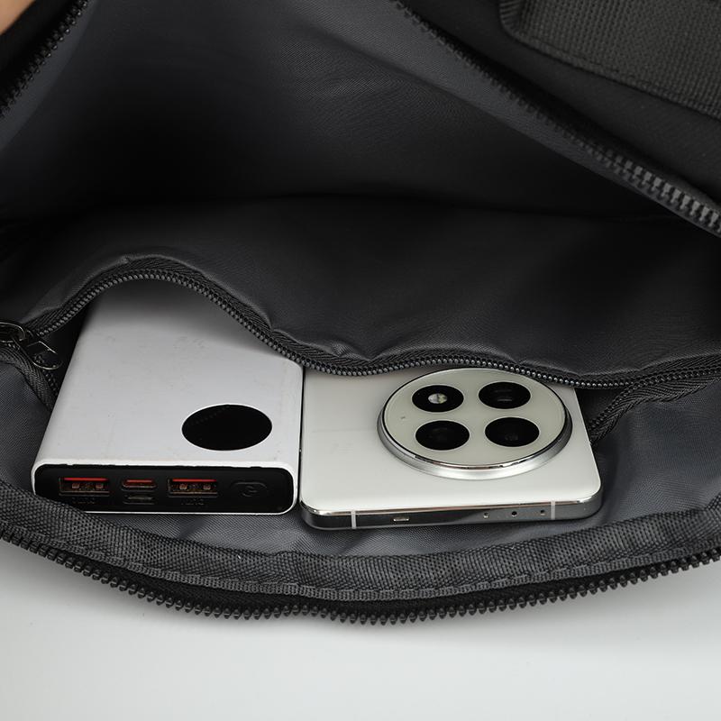 Men's Crossbody Bag Large Capacity Multi-Layer Business Handbag Traveling Shoulder Bag