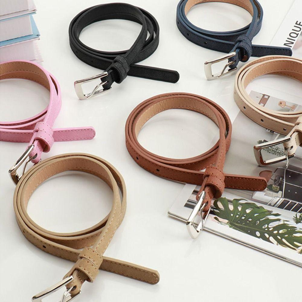 Pin Buckle Suede Leather Belt Retro Frosted Waistband Fashion Business Waist Belt  For Women