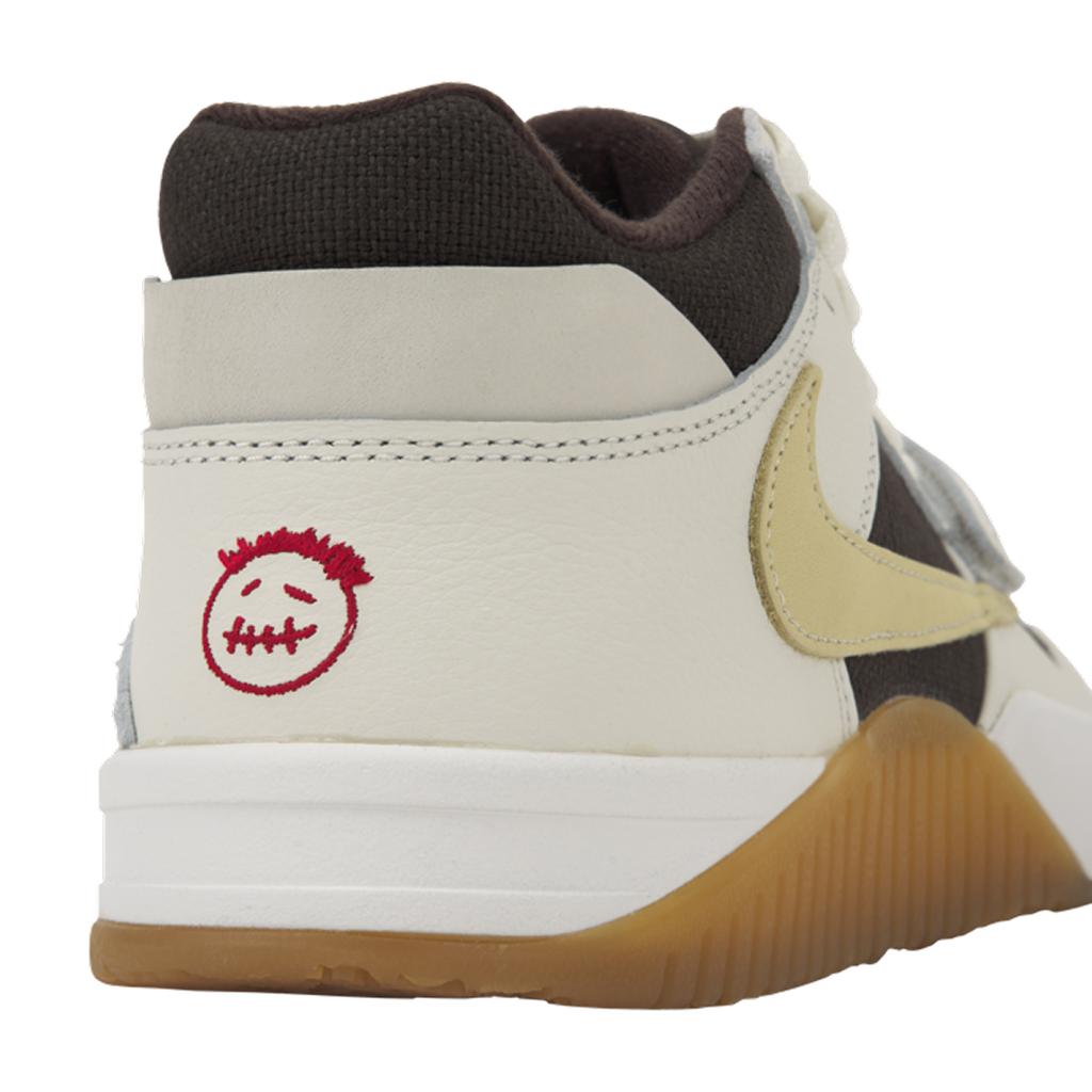 Travis Scott x Air Jordan Jordan Jumpman Jack TR Voile Sneakers Unisexe Crème Mousseline Moka Foncé FZ8117-100