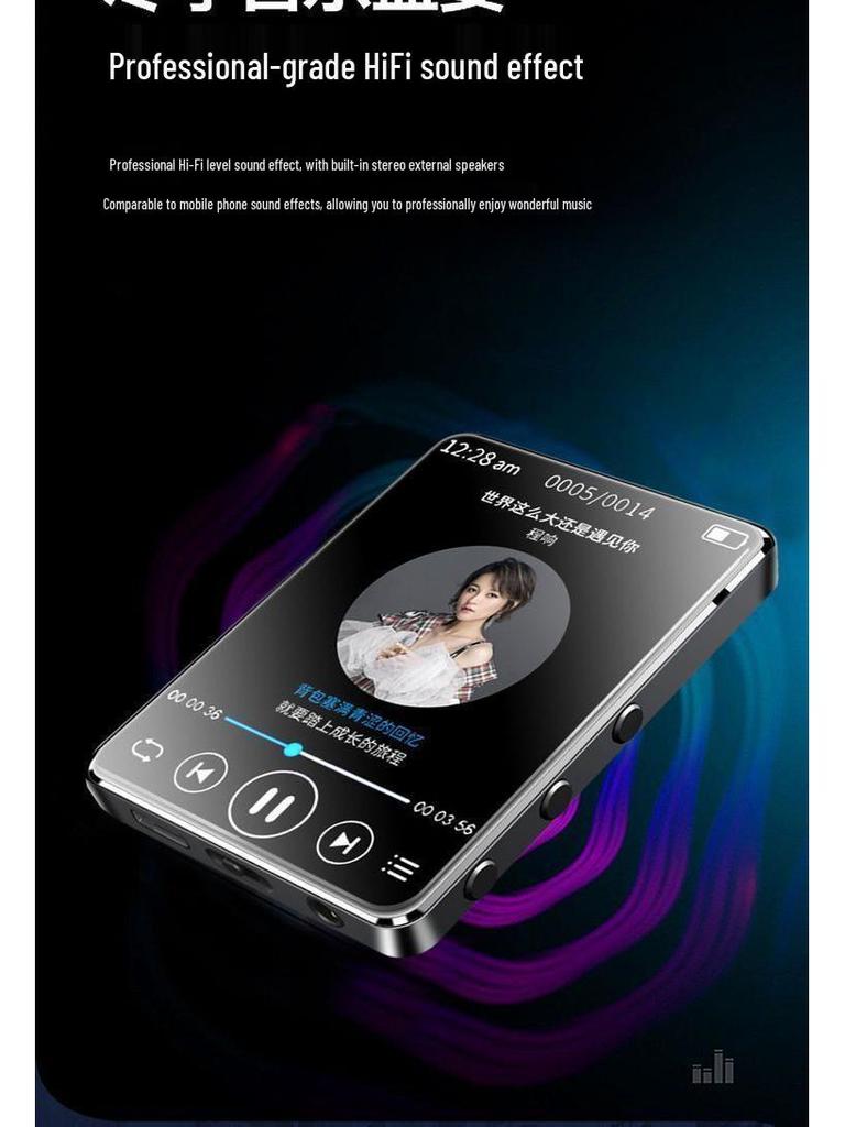 High School Student Touchscreen MP4/MP5 Player: Full-Screen Novel Reading & Music Listening, Bluetooth-Enabled Portable Device.