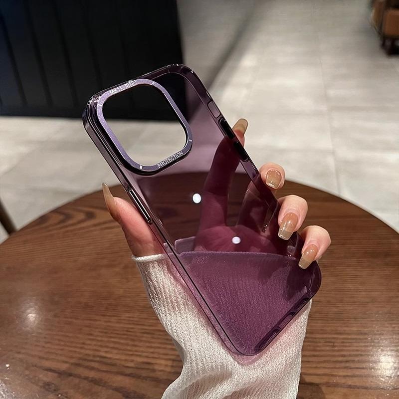 Applicable To IPhone16 Metal Lens Mobile Phone Case Apple 15 Promax Transparent PC Hard Shell Ultra Thin Protective Case