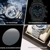 BINBOND Top Brand Luxury Man Watches Waterproof Luminous Date Chronograph Men's Quartz Watch Stainless Steel Sports Watch