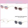 Unisex frameloze zonnebril met kleurverandering en UV400-bescherming voor de winter van 2025, perfect voor streetstyle en feestjes.