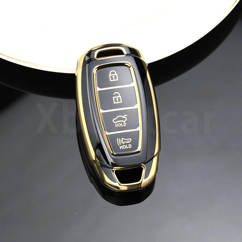 3/4/5Button Tpu Shell Fob For Hyundai I30 Ix35 Kona Encino Solaris Azera Grandeur Ig Accent Santa Fe Palisade Car Key Case Cover